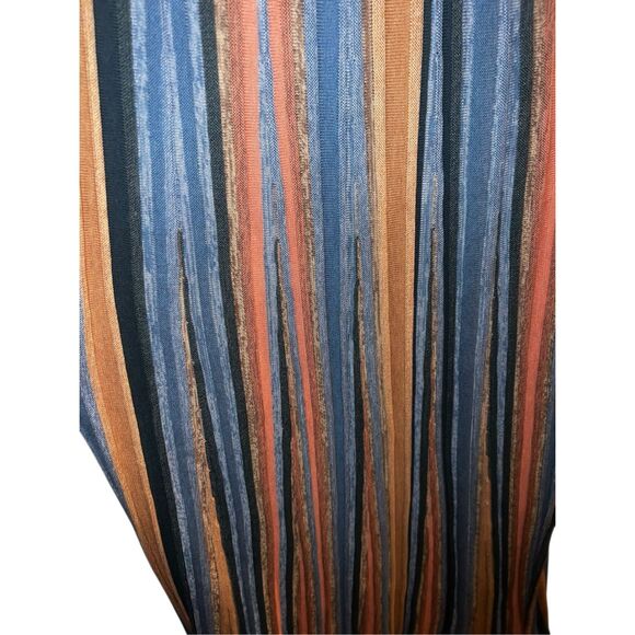 Peruvian connection Large multi striped knit maxi boho langenlook dress - Picture 7 of 14